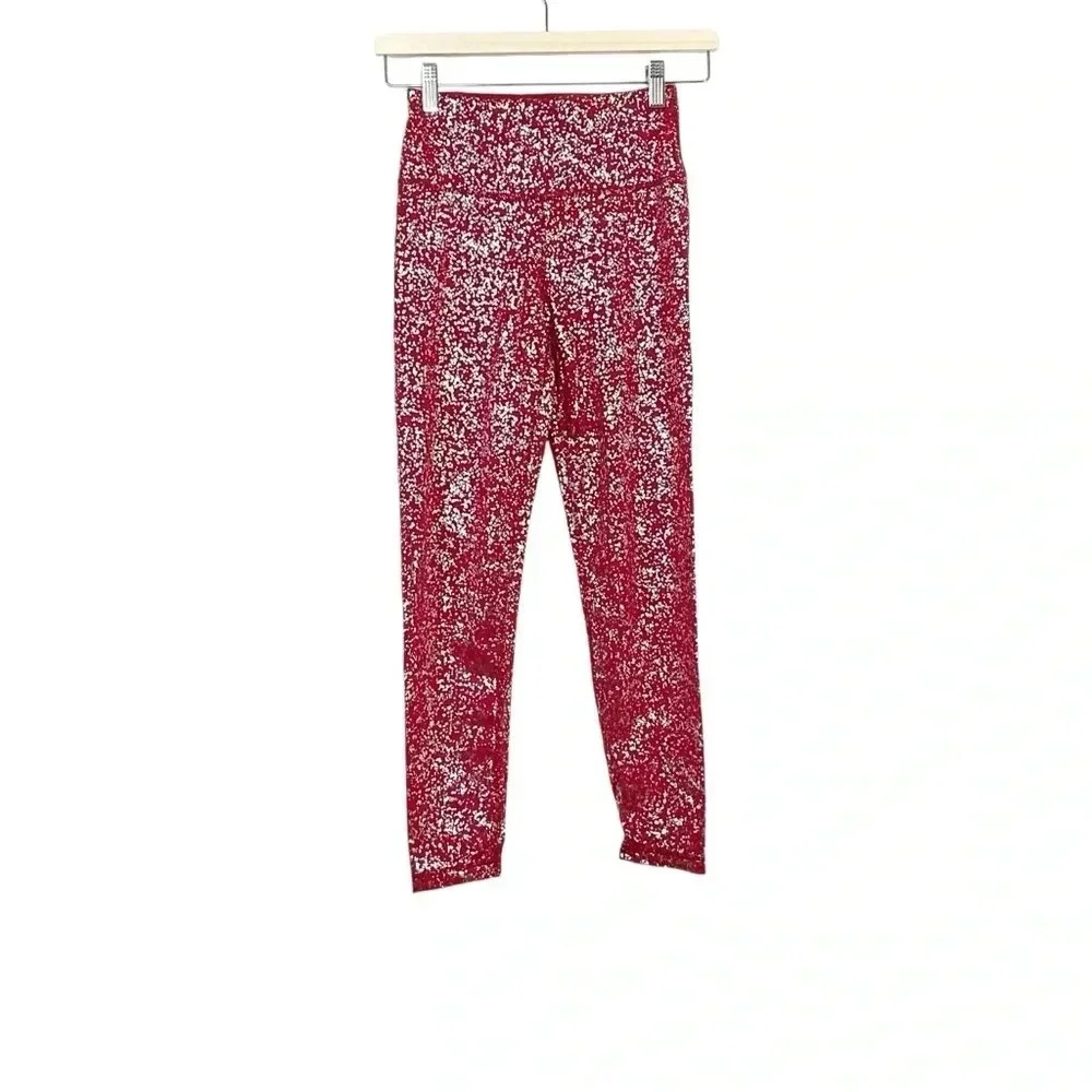 Sweaty Betty 7/8 Goddess Tight XS Pink Foil Print